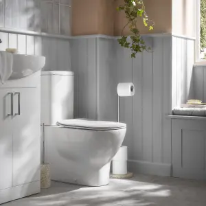 Ideal Standard Tesi White Slim Back to wall Oval Toilet set with Soft close seat & Close coupled cistern