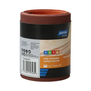 Norton 180 grit Brown Sanding roll (L)5m (W)115mm