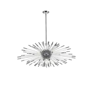 Luminosa Evasian Pendant Light Spherical, Chrome, 9x G9