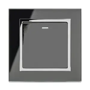 Crystal CT 1 Gang Rocker Light Switch Black Black