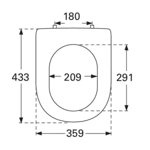 Villeroy & Boch Subway 2.0 Standard Replacement Toilet Seat, White Alpin