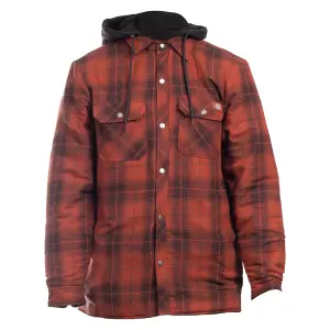 Dickies Fleece Hood Flannel Shirt Jacket