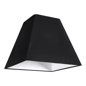 GoodHome Qarnay Charcoal Fabric dyed Light shade (D)20cm