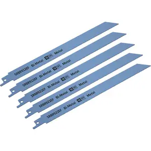 5 Pack 230mm Bi-Metal Reciprocating Saw Blades - 18 TPI for Efficient Cutting