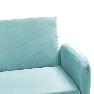 Sofa Bed SENJA Light Blue Velvet