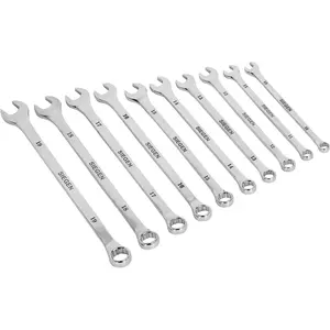 10-Piece Extra Long Metric Combination Spanner Set with Slim Handle