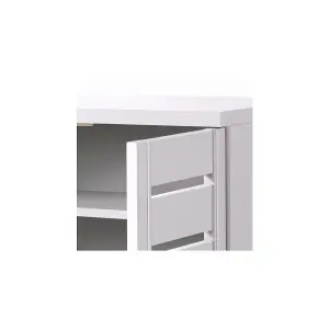 5 Tier Shoe Storage Cabinet 3 Door Cupboard Stand Rack Unit White