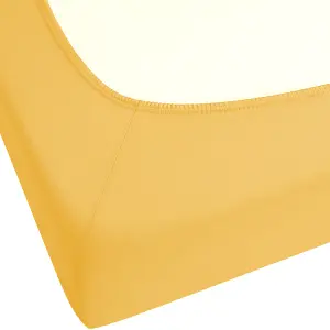 Fitted Sheet JANBU Cotton Mustard