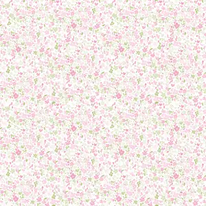 Galerie Small Prints Pink Mini Mod Floral Wallpaper Roll