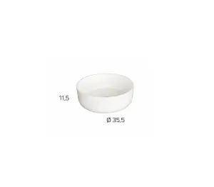 Banyetti Ares 360mm Round Countertop Basin - Gloss White