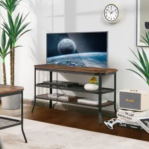 Costway 3-Tier TV Stand for TVs up to 46" Industrial Console Table Entertainment Center