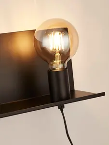 SIMPLY AND STYLISH BLACK SHELF LIGHT