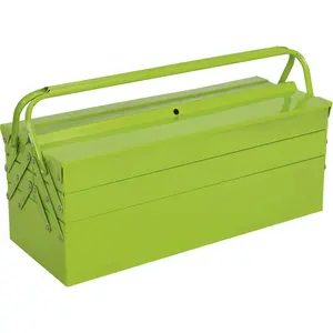 530mm Green Cantilever Toolbox with 4 Trays - Portable Tool Storage Case