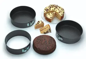 KitchenCraft Three Piece Non-Stick Spring Form Cake Tin Set