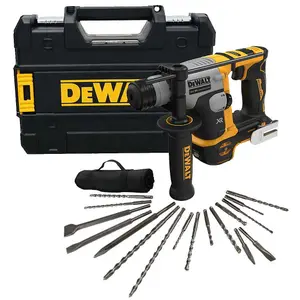 Dewalt DCH172N 18v Ultra Compact SDS Brushless Hammer Drill 17pc Drill Bit Set