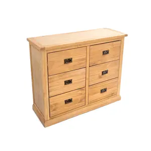 Lucca 6 Drawer Chest of Drawers Bras Drop Handle