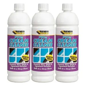 Everbuild PVCC1 PVCU Cream Cleaner 1L (Purple Bottle) (Pack of 3)