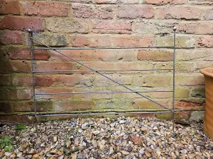 Decorative Metal Fence in a Grey Rustic Metal