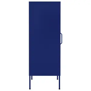 Berkfield Storage Cabinet Navy Blue 42.5x35x101.5 cm Steel