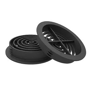 25 x Anthracite Grey Plastic 70mm Round Soffit Air Vents/Push in Roof Discs