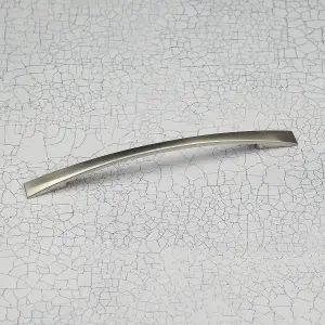 160mm Brushed Nickel Cabinet Handle Grey Slim Bow Kitchen Cupboard Door Drawer Pull Bedroom Bathroom Wardrobe Furniture