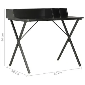 Berkfield Desk Black 80x50x84 cm