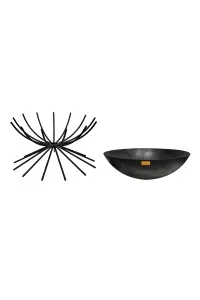 Outdoor Metal Dakota Fire Pit in Black H37Cm W71Cm