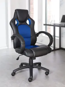 Daytona office chair with wheels in blue / black