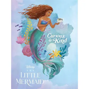 The Little Mermaid Curious And Kind Canvas Print Blue/Multicoloured (40cm x 30cm)