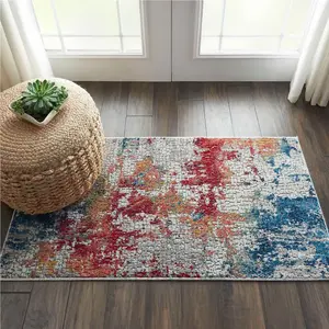 Multicolour Rug, Persian Floral Rug, Stain-Resistant Luxurious Rug, Modern Rug for Bedroom, & Dining Room-160cm X 229cm