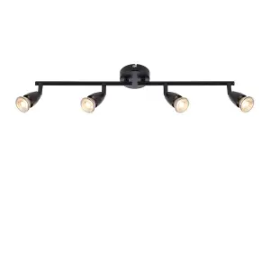 Luminosa Amalfi Ceiling Spotlight Bar 4 Light Matt Black Paint