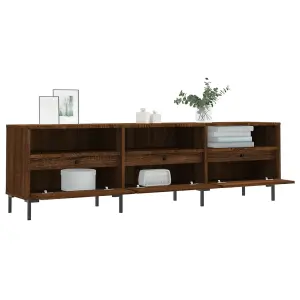 Berkfield TV Cabinet Brown Oak 150x30x44.5 cm Engineered Wood