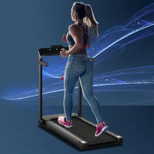 HOMCOM 1.85HP Foldable Electric Treadmill Fitness Safety Lock LED screen-Black