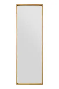 MirrorOutlet The Naturalis - Solid Oak Rounded Corner Cheval Mirror 67" X 23" (170CM X 58CM) Scandinavian 'Scandi' Inspired