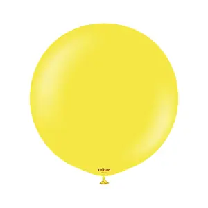 Kalisan Standard Latex Plain Balloons (Pack of 2) Yellow (One Size)