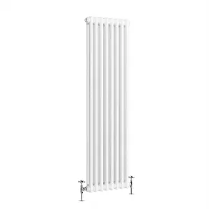 G-Rad White Double Column Vertical Radiator - (H) 1800 x (W) 370mm