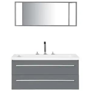 Floating Bathroom Vanity Set Grey ALMERIA