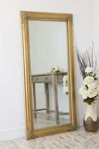 MirrorOutlet Caspian Vintage Gold Antique Design Full Length Mirror 178 x 87 CM