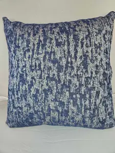 FERRIA PAISLEY PATTERNED BLUE CUSHION