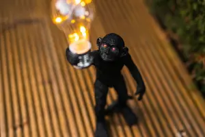 Solar Garden Monkey with Light Bulb