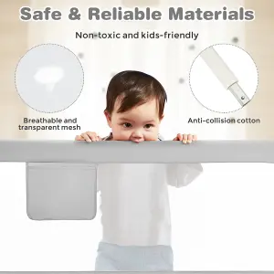 Costway 145 cm Toddler Bed Rail Infant Safety Bed Guardrail