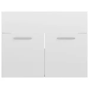 Elizibeth 600mm Wall Hung Single Vanity Unit Gloss White