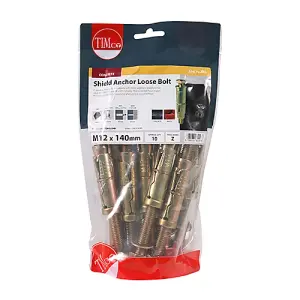 TIMCO Shield Anchors Loose Bolt Gold - M12:60L (M12 x 120)