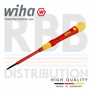 Wiha Slotted Screwdriver PicoFinish 2.5mm VDE Electrician Rotating Cap 42376