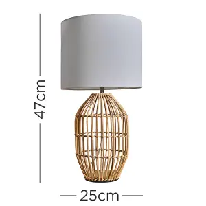 ValueLights Hollins Natural Table Lamp