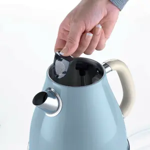 Ariete ARPK6 Vintage Retro Jug Kettle, Toaster & Espresso Coffee Machine Set, Blue