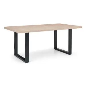 Berwick Dining Table & 2 Luxe Low Grey Benches