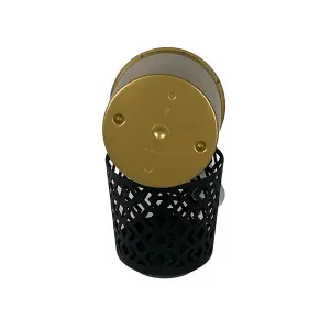 Aztec Planter 19.5cm - Gold & Black