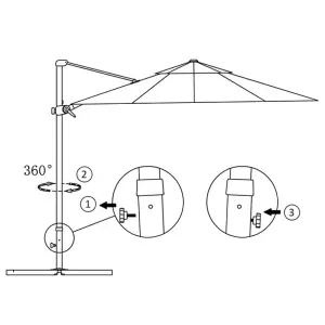 Berkfield Cantilever Umbrella with Aluminium Pole Taupe 250x250 cm