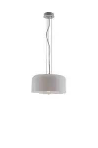 Luminosa Gibus Shiny Dome Ceiling Pendant, White, E27